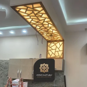 ديكورات CNC خشب مع اضاءة